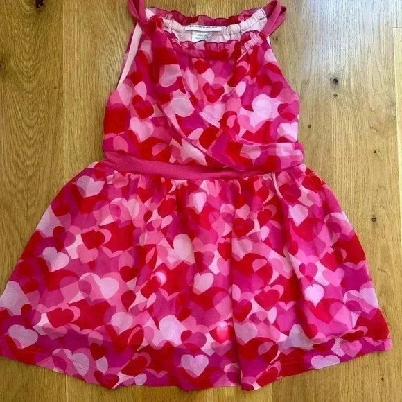 American Girl Red Hearts Ruffle Dress for Girls size 7 - Picture 3 of 7